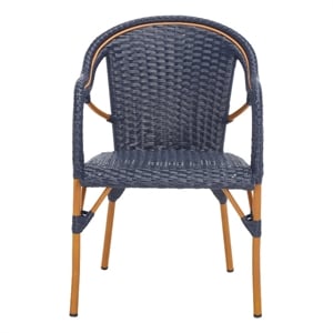 Safavieh California Metal Armchair  in Navy