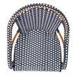 Safavieh California Metal Armchair  in Navy / White