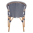 Safavieh California Metal Armchair  in Navy / White