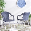 Safavieh California Metal Armchair  in Navy / Navy