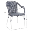 Safavieh California Metal Armchair  in Navy / Navy