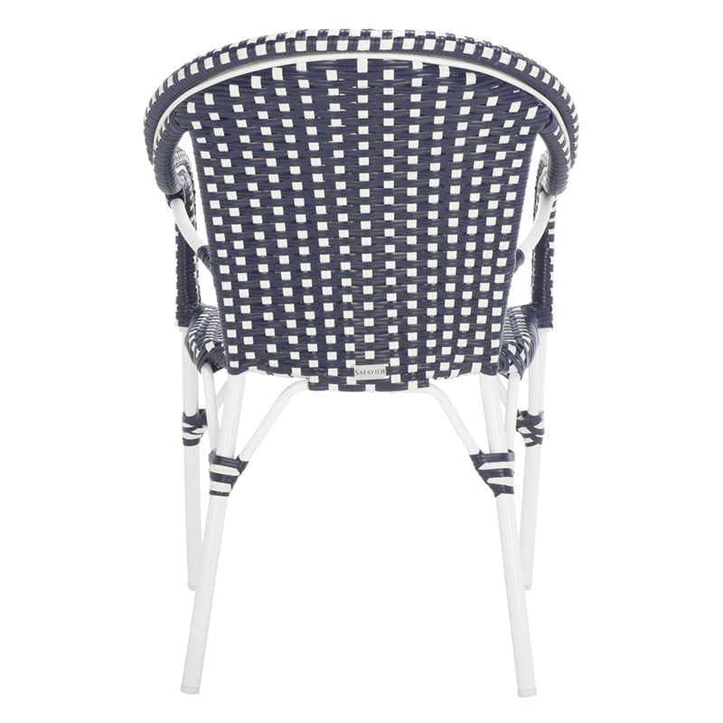 Safavieh California Metal Armchair  in Navy / Navy