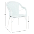 Safavieh California Metal Armchair in Baby Blue / White