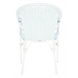 Safavieh California Metal Armchair in Baby Blue / White