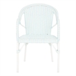 Safavieh California Metal Armchair in Baby Blue / White