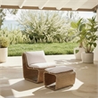 Safavieh Drew Metal and Rattan Lounge Set  in Natural / Taupe