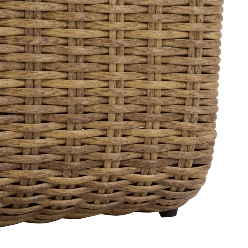 Safavieh Drew Metal and Rattan Lounge Set  in Natural / Taupe