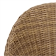 Safavieh Drew Metal and Rattan Swivel Chair  in Natural / Taupe