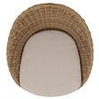 Safavieh Drew Metal and Rattan Swivel Chair  in Natural / Taupe