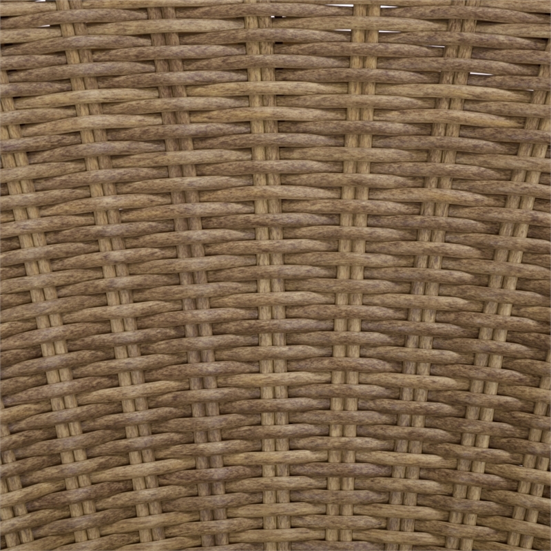 Safavieh Drew Metal and Rattan Swivel Bistro Set  in Natural / Taupe