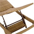 Safavieh Alex Quick Dry Metal and Rattan Foam Lounger in Natural / Taupe