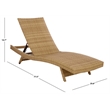 Safavieh Alex Quick Dry Metal and Rattan Foam Lounger in Natural / Taupe