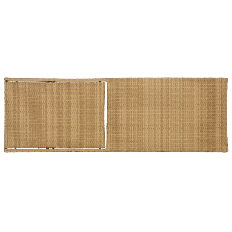 Safavieh Alex Quick Dry Metal and Rattan Foam Lounger in Natural / Taupe