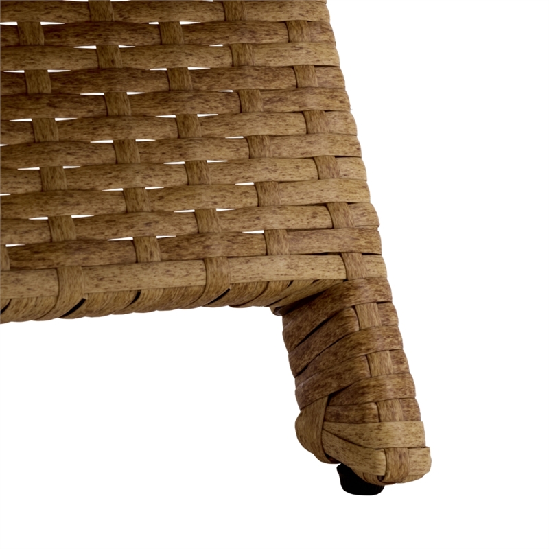 Safavieh Alex Quick Dry Metal and Rattan Foam Lounger in Natural / Taupe