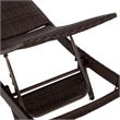 Safavieh Alex Quick Dry Metal and Rattan Foam Lounger in Brown / Taupe