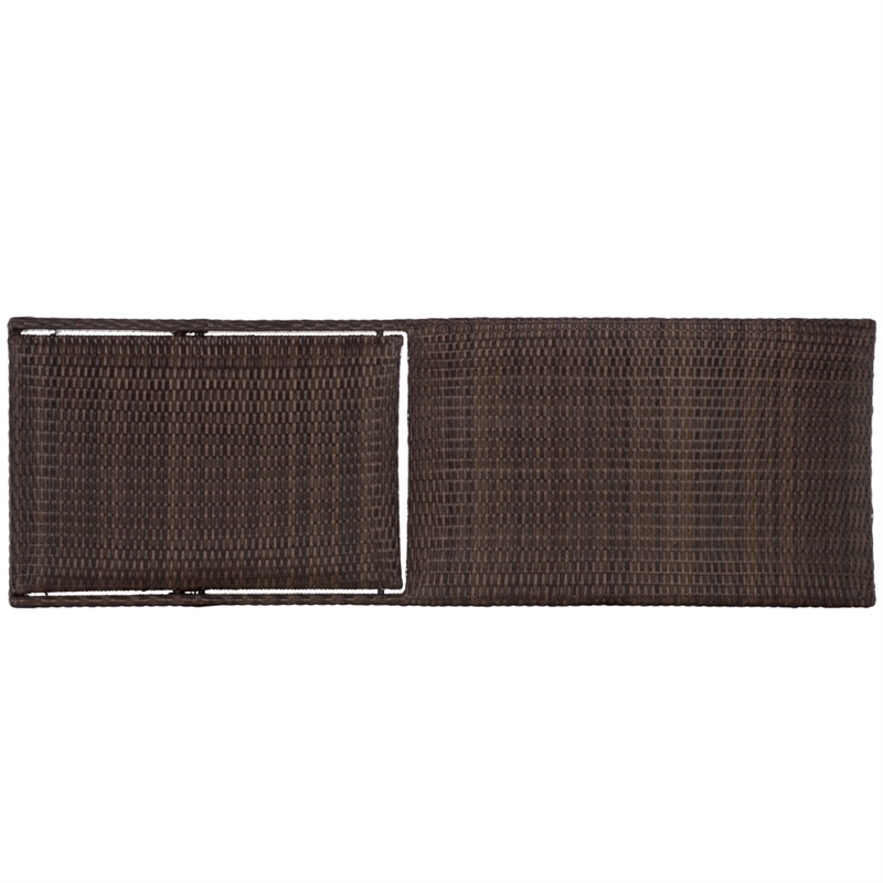 Safavieh Alex Quick Dry Metal and Rattan Foam Lounger in Brown / Taupe