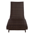 Safavieh Alex Quick Dry Metal and Rattan Foam Lounger in Brown / Taupe