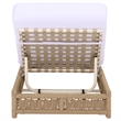 Safavieh Callan Steel and Fabric Lounger in Tan / White