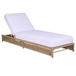 Safavieh Callan Steel and Fabric Lounger in Tan / White