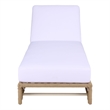 Safavieh Callan Steel and Fabric Lounger in Tan / White