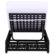 Safavieh Callan Steel and Fabric Lounger in Black / White