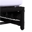 Safavieh Callan Steel and Fabric Lounger in Black / White