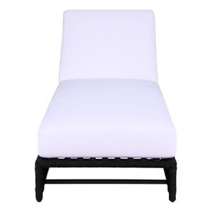 Safavieh Callan Steel and Fabric Lounger in Black / White