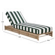 Safavieh Callan Steel and Fabric Lounger in Tan / Green