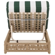 Safavieh Callan Steel and Fabric Lounger in Tan / Green