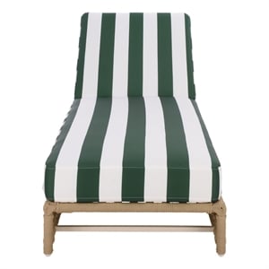 Safavieh Callan Steel and Fabric Lounger in Tan / Green