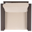 Safavieh Fash Aluminum and Fabric Armchair Set of 2 in Brown / Taupe