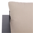 Safavieh Fash Aluminumand Fabric  Sofa in Black / Taupe