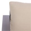 Safavieh Fash Aluminum and Fabric Sofa in Brown / Taupe