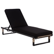 Safavieh Arman Steel and Fabric Lounger w/ Cushion in Black / Black