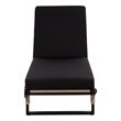 Safavieh Arman Steel and Fabric Lounger w/ Cushion in Black / Black