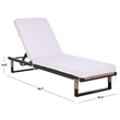 Safavieh Arman Steel and Fabric Lounger w/ Cushion in Black / White