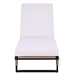 Safavieh Arman Steel and Fabric Lounger w/ Cushion in Black / White