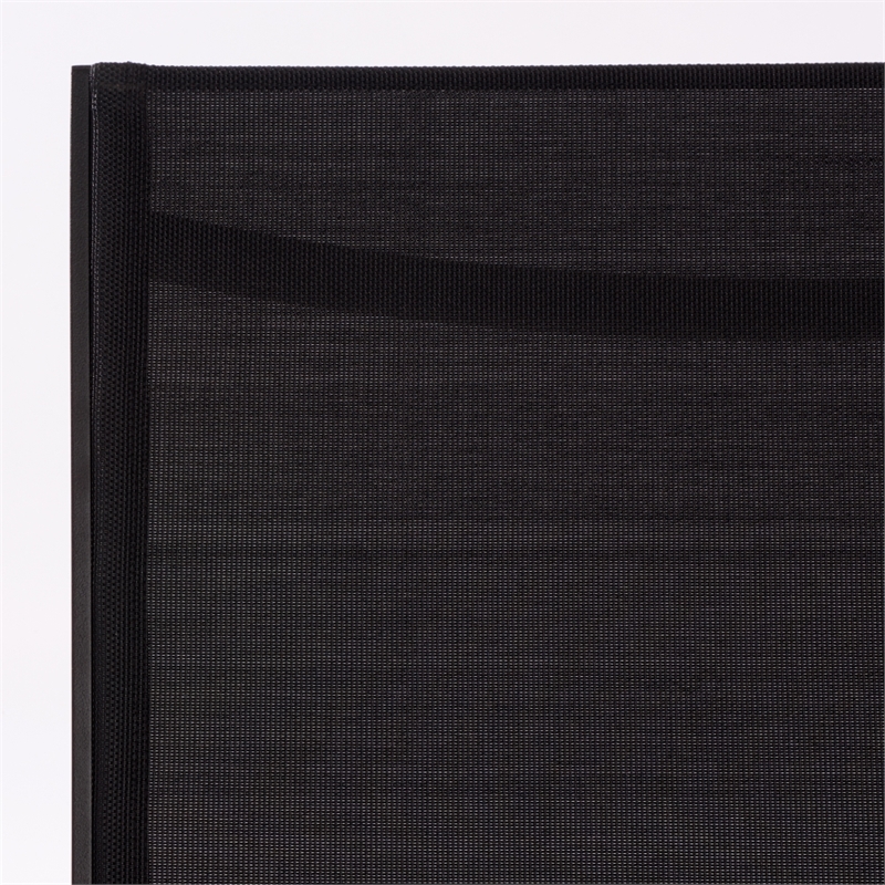 Safavieh Jordan Aluminum Lounger in Black / Black