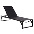 Safavieh Jordan Aluminum Lounger in Black / Black