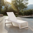 Safavieh Jordan Aluminum Lounger in White / White