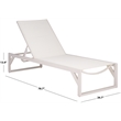 Safavieh Jordan Aluminum Lounger in White / White