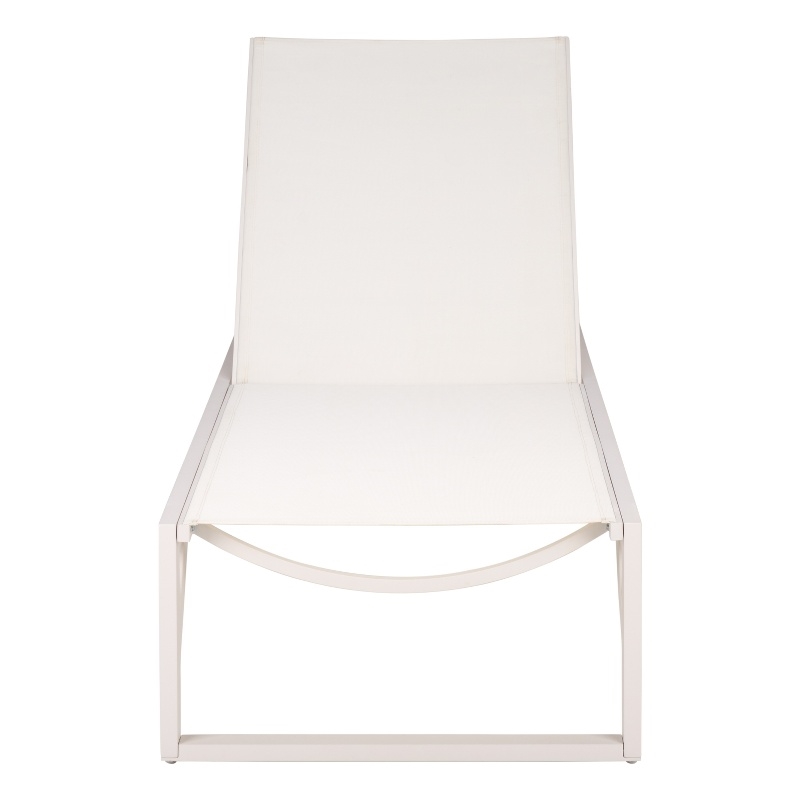 Safavieh Jordan Aluminum Lounger in White / White