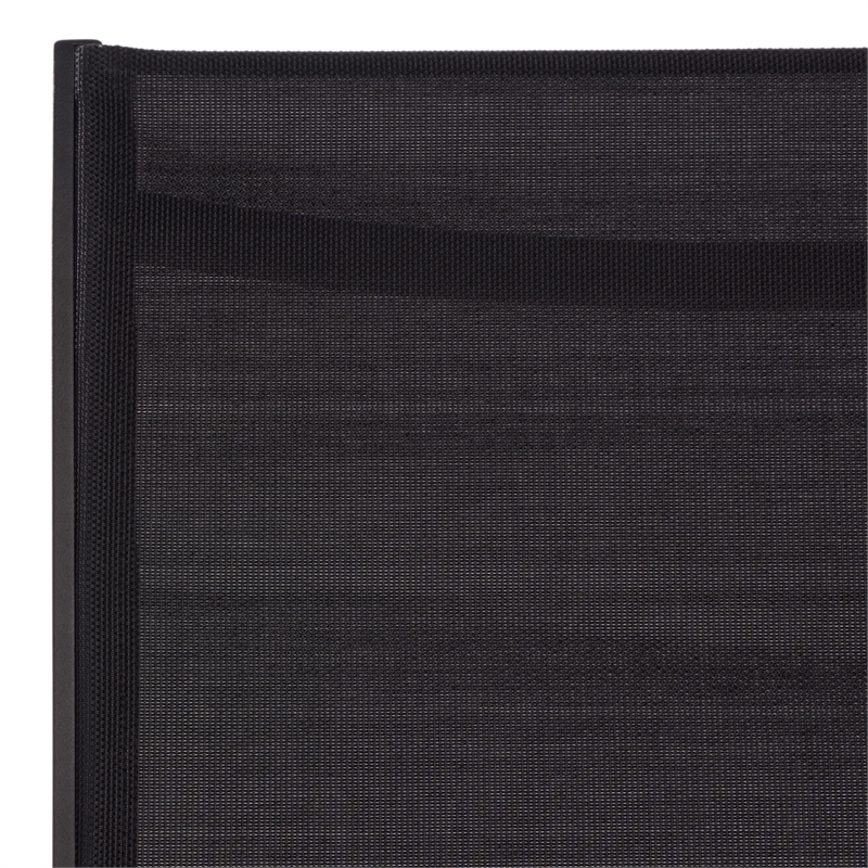 Safavieh Logan Aluminum Lounger in Black / Black