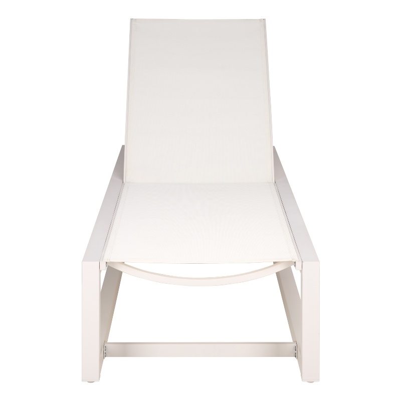 Safavieh Logan Aluminum Lounger in White / White