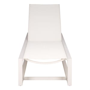Safavieh Logan Aluminum Lounger in White / White