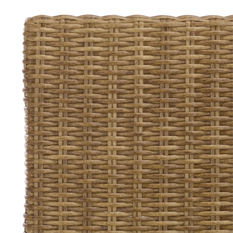 Safavieh Emma Metal and Rattan Dining Chair Set of 2 in Natural / Taupe