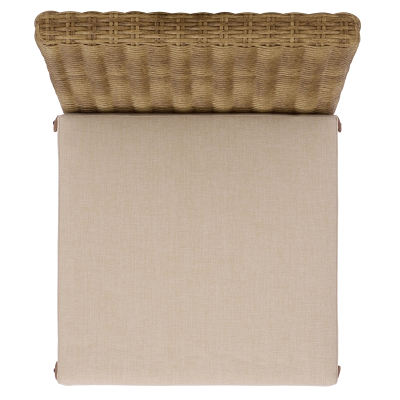 Safavieh Emma Metal and Rattan Dining Chair Set of 2 in Natural / Taupe