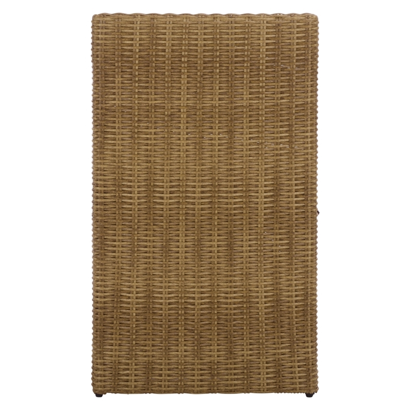 Safavieh Emma Metal and Rattan Dining Chair Set of 2 in Natural / Taupe