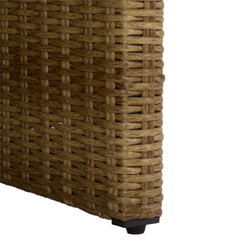 Safavieh Emma Metal and Rattan Dining Chair Set of 2 in Natural / Taupe