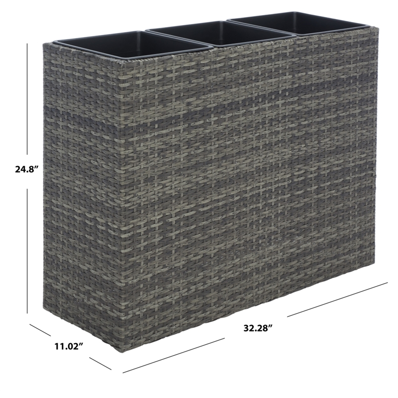 Safavieh Rita Steel  Flower Rack in Gray / Brown